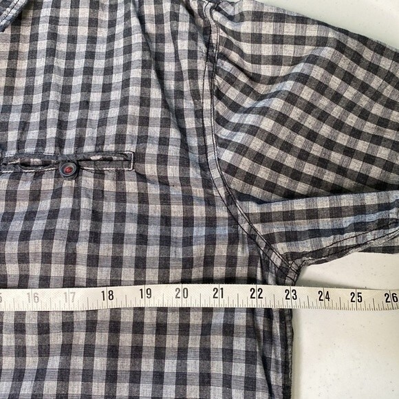 MBX Denim Wear Button Down Check Plaid Short Sleeve Shirt Cotton Chest Pocket - Picture 10 of 13